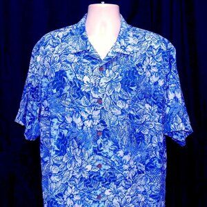 Tommy Bahama Classic Fit Short Sleeves Silk Men's Hawaiian Shirt XL MINT COND.